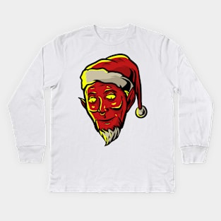 evil santa Kids Long Sleeve T-Shirt